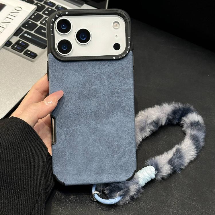 غطاء هاتف من قماش الشامواه الصناعي TPU مع حبل أرنب مطبوع على الشاشة، لهواتف iPhone 17 Pro Max و iPhone 17 Pro و iPhone 17 و iPhone 16 Pro Max و iPhone 16 Pro و iPhone 16 و iPhone 15 Pro Max و iPhone 15 Pro