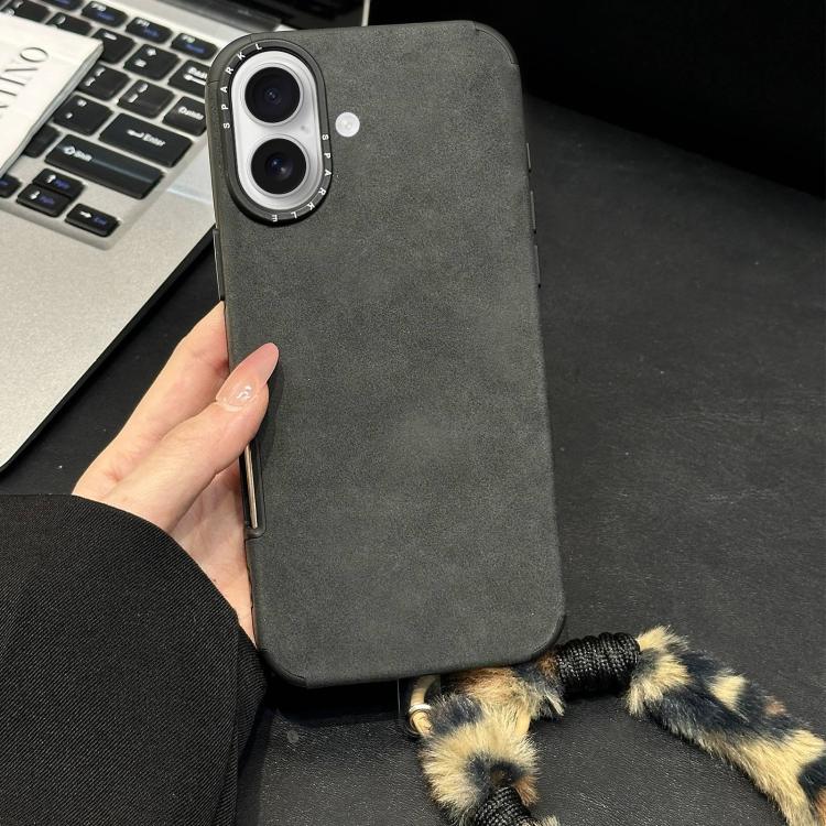 غطاء هاتف من قماش الشامواه الصناعي TPU مع حبل أرنب مطبوع على الشاشة، لهواتف iPhone 17 Pro Max و iPhone 17 Pro و iPhone 17 و iPhone 16 Pro Max و iPhone 16 Pro و iPhone 16 و iPhone 15 Pro Max و iPhone 15 Pro