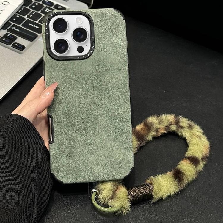 غطاء هاتف من قماش الشامواه الصناعي TPU مع حبل أرنب مطبوع على الشاشة، لهواتف iPhone 17 Pro Max و iPhone 17 Pro و iPhone 17 و iPhone 16 Pro Max و iPhone 16 Pro و iPhone 16 و iPhone 15 Pro Max و iPhone 15 Pro