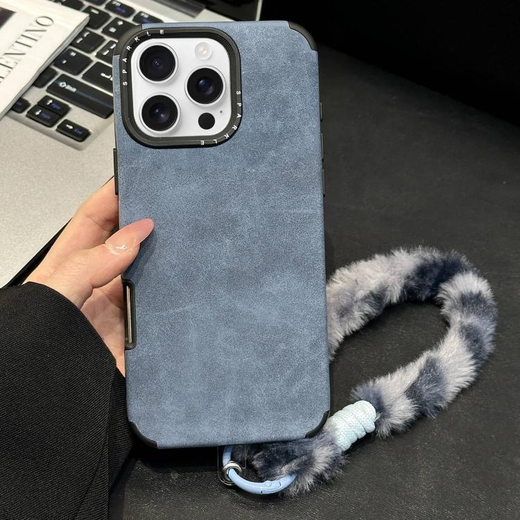 غطاء هاتف من قماش الشامواه الصناعي TPU مع حبل أرنب مطبوع على الشاشة، لهواتف iPhone 17 Pro Max و iPhone 17 Pro و iPhone 17 و iPhone 16 Pro Max و iPhone 16 Pro و iPhone 16 و iPhone 15 Pro Max و iPhone 15 Pro