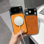 Fine Hole Lambskin Magnetic Phone Case, For iPhone 17 Pro Max, For iPhone 17 Pro