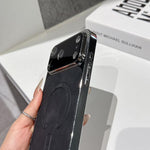 Fine Hole Lambskin Magnetic Phone Case, For iPhone 17 Pro Max, For iPhone 17 Pro