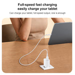 مجموعة شاحن USB بواجهة واحدة بقوة 18 واط من Yesido مع كابل USB إلى Type-C، قابس الاتحاد الأوروبي، قابس المملكة المتحدة، قابس الولايات المتحدة