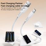 مجموعة شاحن USB بواجهة واحدة بقوة 18 واط من Yesido مع كابل USB إلى Type-C، قابس الاتحاد الأوروبي، قابس المملكة المتحدة، قابس الولايات المتحدة