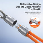 سلسلة DUX DUCIS LCBA 27 واط كابل بيانات شحن سريع من نوع Type-C إلى 8 بن مع حبل، الطول: 30 سم، Type-C إلى 8 بن
