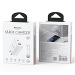 مجموعة شاحن Yesido YC19U PD20W USB-C / Type-C ومنافذ مزدوجة QC18W USB-A مع كابل Type-C إلى Type-C، YC19U
