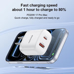 مجموعة شاحن Yesido YC19U PD20W USB-C / Type-C ومنافذ مزدوجة QC18W USB-A مع كابل Type-C إلى Type-C، YC19U