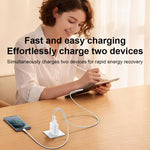 مجموعة شاحن Yesido YC19U PD20W USB-C / Type-C ومنافذ مزدوجة QC18W USB-A مع كابل Type-C إلى Type-C، YC19U