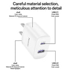 مجموعة شاحن سريع Yesido PD35W من نوع Type-C و USB مع كابل Type-C إلى Type-C، قابس الولايات المتحدة، قابس الاتحاد الأوروبي، قابس المملكة المتحدة