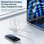 Yesido PD45W Dual Type-C Fast Charger Kit with Type-C to Type-C Cable, US Plug, EU Plug, UK Plug