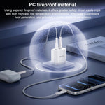 Yesido PD45W Dual Type-C Fast Charger Kit with Type-C to Type-C Cable, US Plug, EU Plug, UK Plug