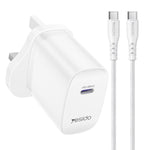 مجموعة شاحن سريع منفذ واحد Yesido YC153 PD35W USB-C / Type-C مع كابل Type-C إلى Type-C، YC153
