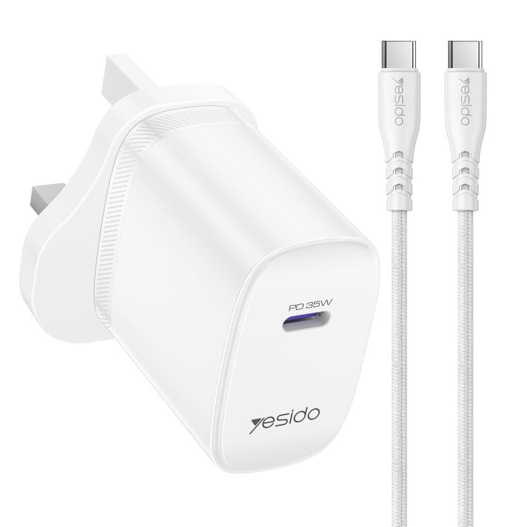 مجموعة شاحن سريع منفذ واحد Yesido YC153 PD35W USB-C / Type-C مع كابل Type-C إلى Type-C، YC153