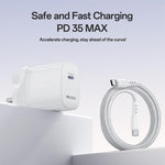 مجموعة شاحن سريع منفذ واحد Yesido YC153 PD35W USB-C / Type-C مع كابل Type-C إلى Type-C، YC153