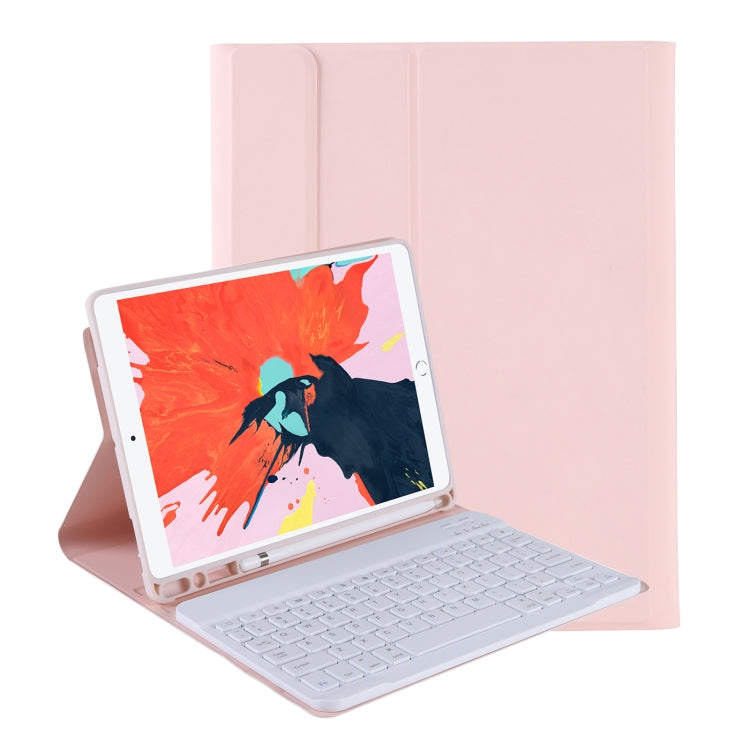 غطاء حماية بلوحة مفاتيح بلوتوث رفيع للغاية مدمج بلون حلوى لجهاز iPad Air 11 2024 / 2025 / Air 4 10.9 بوصة 2020، مع حامل وفتحة قلم، T098B