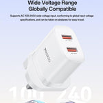 مجموعة شاحن Yesido YC150 بقدرة 12W و2.4A مع منفذي USB وكابل بيانات USB بطول 1 متر إلى Type-C، YC150
