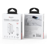 مجموعة شاحن Yesido YC150 بقدرة 12W و2.4A مع منفذي USB وكابل بيانات USB بطول 1 متر إلى Type-C، YC150