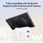 مجموعة شاحن Yesido YC150 بقدرة 12W و2.4A مع منفذي USB وكابل بيانات USB بطول 1 متر إلى Type-C، YC150