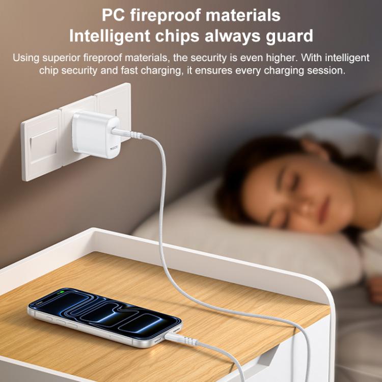 مجموعة شاحن Yesido YC18U PD20W Type-C مع كابل بيانات Type-C إلى Type-C بطول 1 متر، YC18U