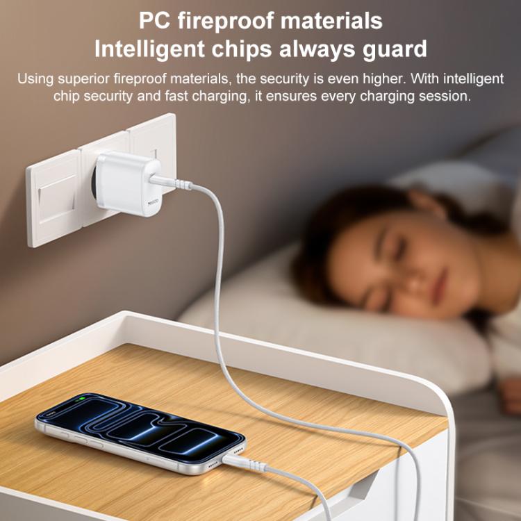 مجموعة شاحن Yesido YC105 PD20W Type-C مع كابل بيانات Type-C إلى Type-C بطول 1 متر، YC105