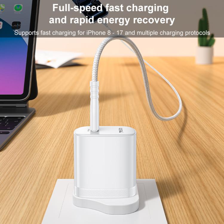 مجموعة شاحن Yesido YC151 PD20W Type-C مع كابل بيانات Type-C إلى Type-C بطول 1 متر، YC151