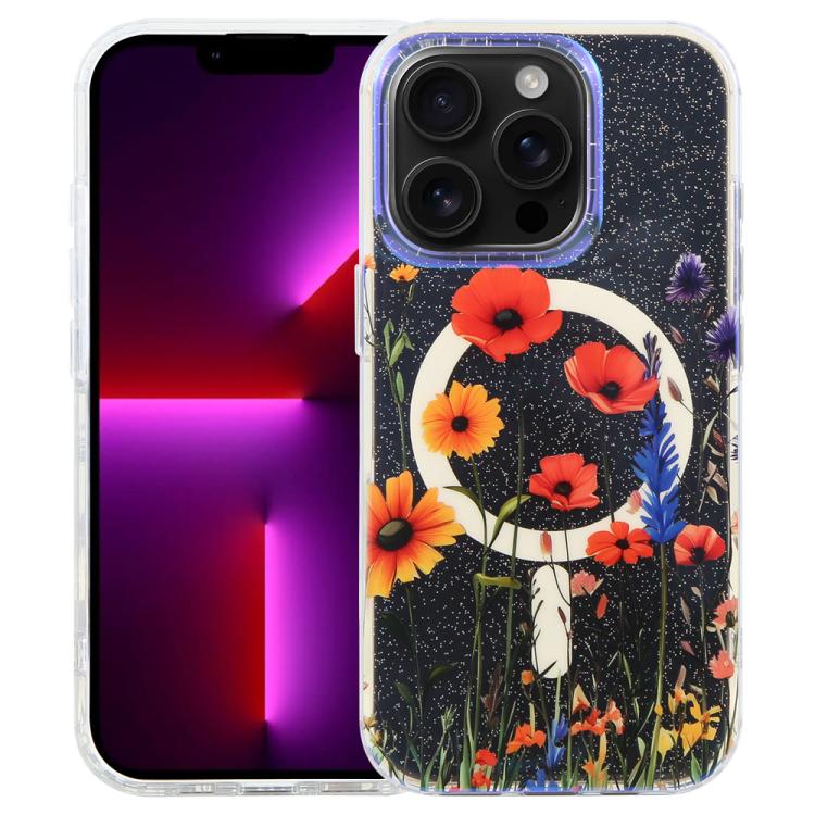 حافظة هاتف مغناطيسية من سلسلة IMD Blue Light Jungle، لهاتف iPhone 13 Pro Max، لهاتف iPhone 13 Pro
