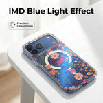 حافظة هاتف مغناطيسية من سلسلة IMD Blue Light Jungle، لهاتف iPhone 13 Pro Max، لهاتف iPhone 13 Pro