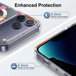 حافظة هاتف مغناطيسية من سلسلة IMD Blue Light Jungle، لهاتف iPhone 13 Pro Max، لهاتف iPhone 13 Pro