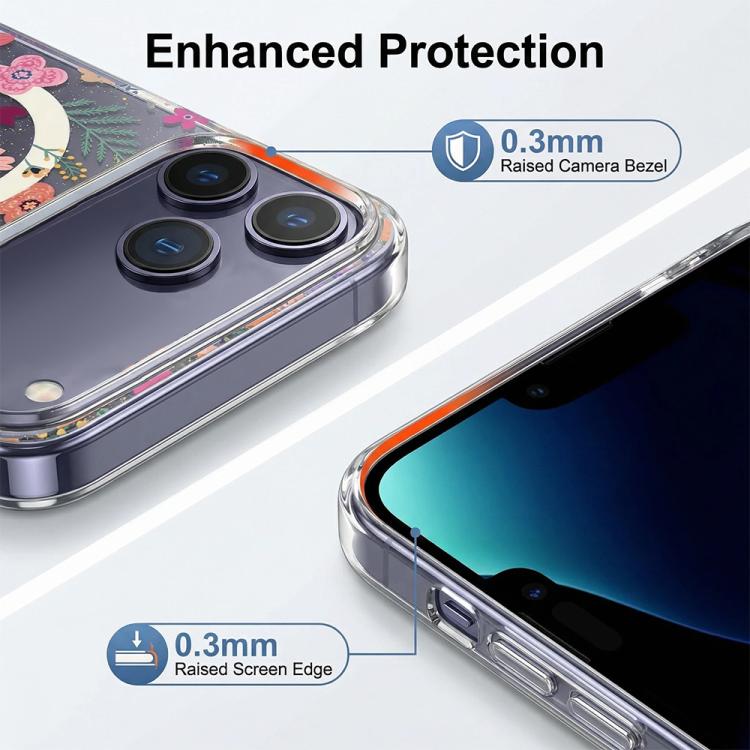 حافظة هاتف مغناطيسية من سلسلة IMD Blue Light Jungle، لهاتف iPhone 13 Pro Max، لهاتف iPhone 13 Pro