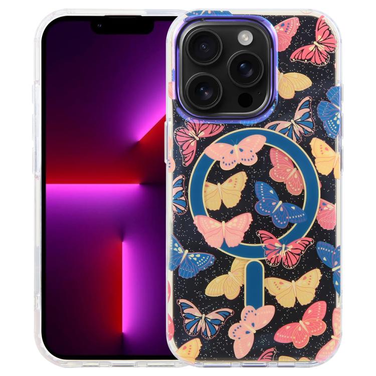 حافظة هاتف مغناطيسية من سلسلة IMD Blue Light Jungle، لهاتف iPhone 13 Pro Max، لهاتف iPhone 13 Pro