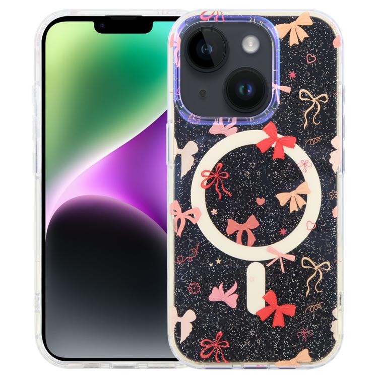 غطاء هاتف مغناطيسي من سلسلة الغابة الزرقاء IMD، لهواتف iPhone 16 و iPhone 15 Pro Max و iPhone 15 Pro و iPhone 15 Plus / 14 Plus و iPhone 15 و iPhone 14 / 13 و iPhone 14 Pro و iPhone 14 Pro Max