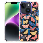 غطاء هاتف مغناطيسي من سلسلة الغابة الزرقاء IMD، لهواتف iPhone 16 و iPhone 15 Pro Max و iPhone 15 Pro و iPhone 15 Plus / 14 Plus و iPhone 15 و iPhone 14 / 13 و iPhone 14 Pro و iPhone 14 Pro Max