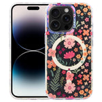 غطاء هاتف مغناطيسي من سلسلة الغابة الزرقاء IMD، لهواتف iPhone 16 و iPhone 15 Pro Max و iPhone 15 Pro و iPhone 15 Plus / 14 Plus و iPhone 15 و iPhone 14 / 13 و iPhone 14 Pro و iPhone 14 Pro Max