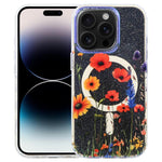غطاء هاتف مغناطيسي من سلسلة الغابة الزرقاء IMD، لهواتف iPhone 16 و iPhone 15 Pro Max و iPhone 15 Pro و iPhone 15 Plus / 14 Plus و iPhone 15 و iPhone 14 / 13 و iPhone 14 Pro و iPhone 14 Pro Max