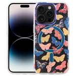 غطاء هاتف مغناطيسي من سلسلة الغابة الزرقاء IMD، لهواتف iPhone 16 و iPhone 15 Pro Max و iPhone 15 Pro و iPhone 15 Plus / 14 Plus و iPhone 15 و iPhone 14 / 13 و iPhone 14 Pro و iPhone 14 Pro Max