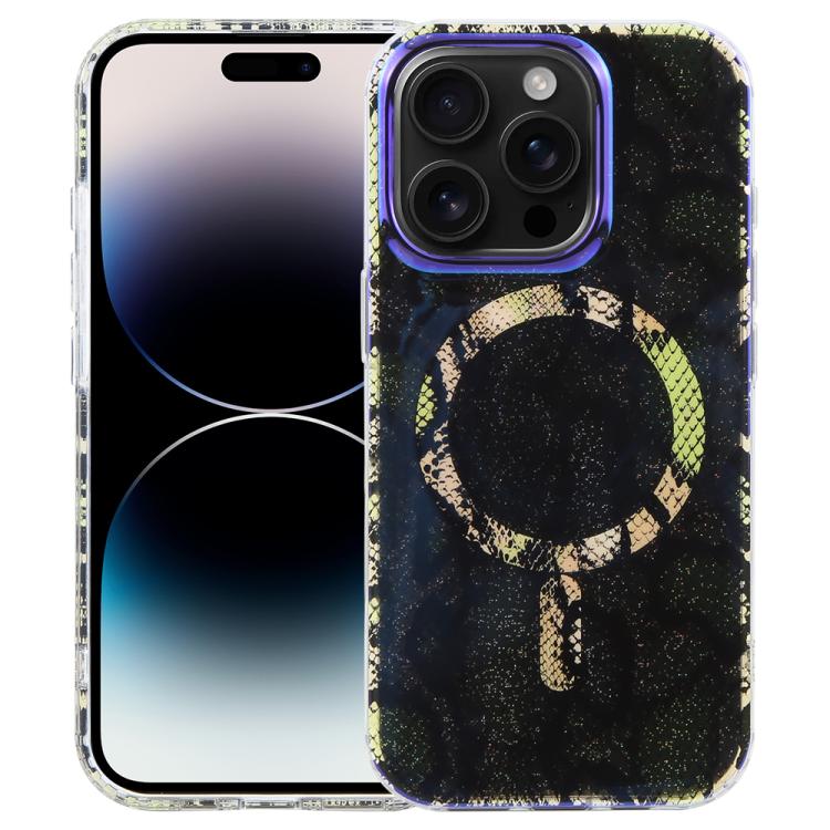 غطاء هاتف مغناطيسي من سلسلة الغابة الزرقاء IMD، لهواتف iPhone 16 و iPhone 15 Pro Max و iPhone 15 Pro و iPhone 15 Plus / 14 Plus و iPhone 15 و iPhone 14 / 13 و iPhone 14 Pro و iPhone 14 Pro Max