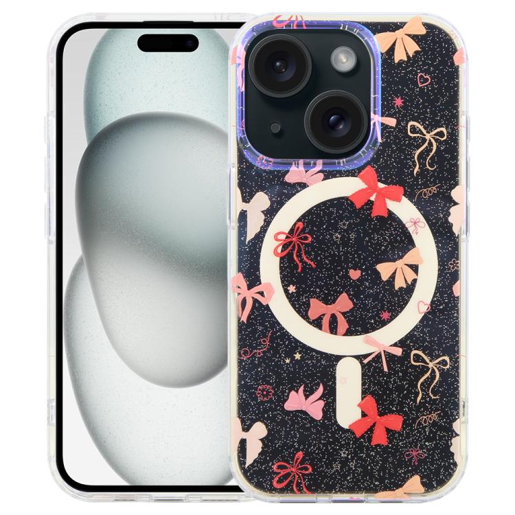 غطاء هاتف مغناطيسي من سلسلة الغابة الزرقاء IMD، لهواتف iPhone 16 و iPhone 15 Pro Max و iPhone 15 Pro و iPhone 15 Plus / 14 Plus و iPhone 15 و iPhone 14 / 13 و iPhone 14 Pro و iPhone 14 Pro Max