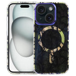 غطاء هاتف مغناطيسي من سلسلة الغابة الزرقاء IMD، لهواتف iPhone 16 و iPhone 15 Pro Max و iPhone 15 Pro و iPhone 15 Plus / 14 Plus و iPhone 15 و iPhone 14 / 13 و iPhone 14 Pro و iPhone 14 Pro Max