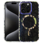 غطاء هاتف مغناطيسي من سلسلة الغابة الزرقاء IMD، لهواتف iPhone 16 و iPhone 15 Pro Max و iPhone 15 Pro و iPhone 15 Plus / 14 Plus و iPhone 15 و iPhone 14 / 13 و iPhone 14 Pro و iPhone 14 Pro Max
