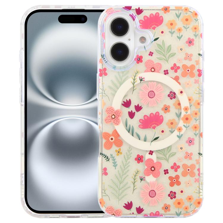 غطاء هاتف مغناطيسي من سلسلة الغابة الزرقاء IMD، لهواتف iPhone 16 و iPhone 15 Pro Max و iPhone 15 Pro و iPhone 15 Plus / 14 Plus و iPhone 15 و iPhone 14 / 13 و iPhone 14 Pro و iPhone 14 Pro Max