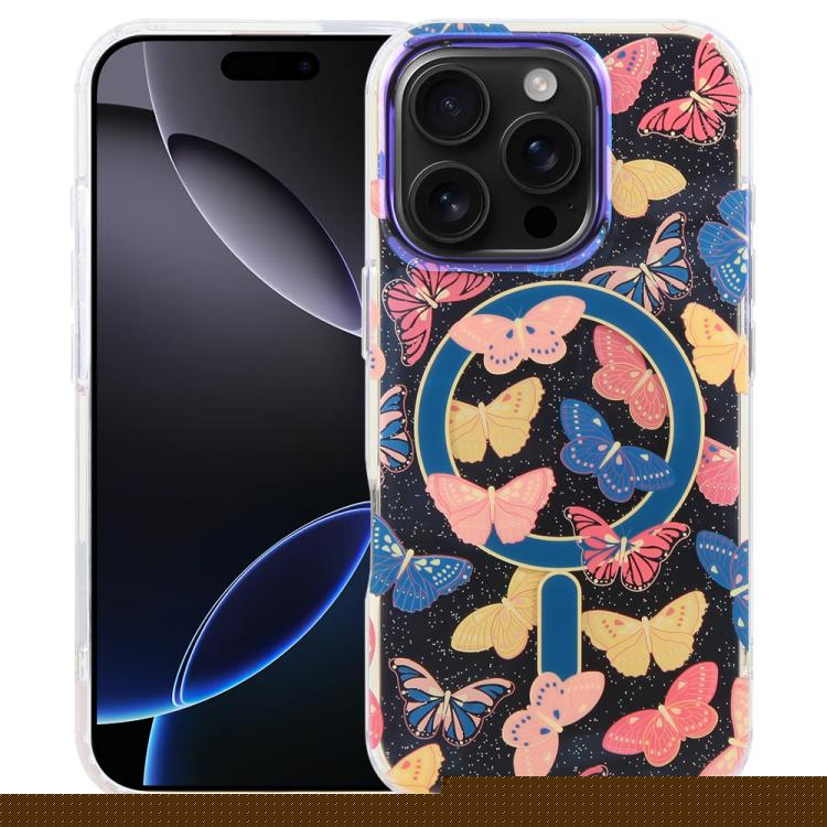 غطاء هاتف مغناطيسي من سلسلة الغابة الزرقاء IMD، لهواتف iPhone 17e / 16e و iPhone 17 Pro Max و iPhone 17 Pro و iPhone 17 و iPhone Air و iPhone 16 Pro Max و iPhone 16 Pro و iPhone 16 Plus