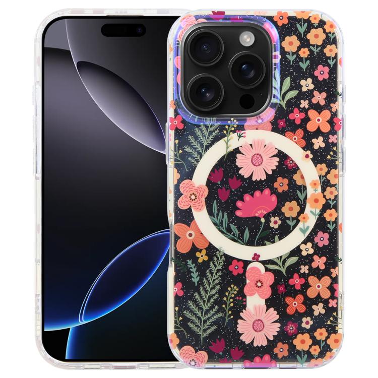 غطاء هاتف مغناطيسي من سلسلة الغابة الزرقاء IMD، لهواتف iPhone 17e / 16e و iPhone 17 Pro Max و iPhone 17 Pro و iPhone 17 و iPhone Air و iPhone 16 Pro Max و iPhone 16 Pro و iPhone 16 Plus