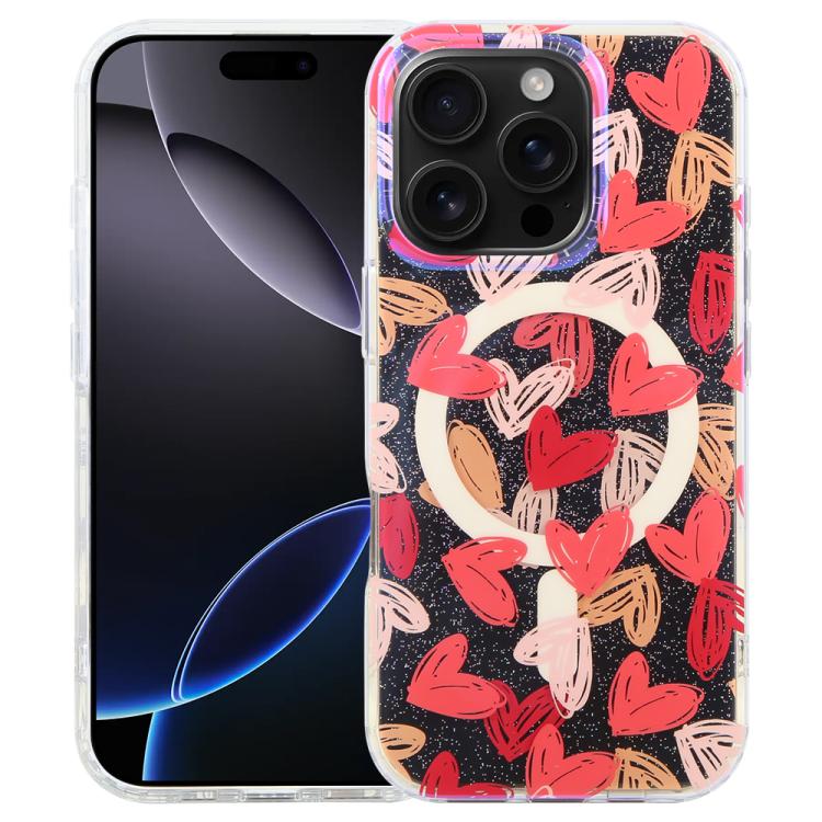 غطاء هاتف مغناطيسي من سلسلة الغابة الزرقاء IMD، لهواتف iPhone 17e / 16e و iPhone 17 Pro Max و iPhone 17 Pro و iPhone 17 و iPhone Air و iPhone 16 Pro Max و iPhone 16 Pro و iPhone 16 Plus