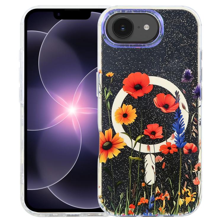 غطاء هاتف مغناطيسي من سلسلة الغابة الزرقاء IMD، لهواتف iPhone 17e / 16e و iPhone 17 Pro Max و iPhone 17 Pro و iPhone 17 و iPhone Air و iPhone 16 Pro Max و iPhone 16 Pro و iPhone 16 Plus