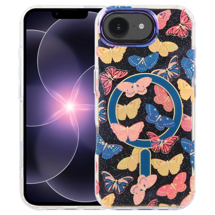 غطاء هاتف مغناطيسي من سلسلة الغابة الزرقاء IMD، لهواتف iPhone 17e / 16e و iPhone 17 Pro Max و iPhone 17 Pro و iPhone 17 و iPhone Air و iPhone 16 Pro Max و iPhone 16 Pro و iPhone 16 Plus