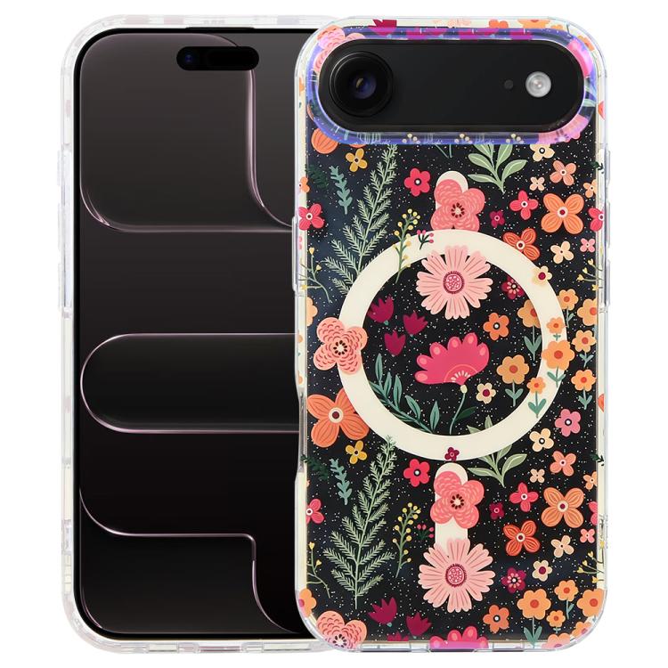 غطاء هاتف مغناطيسي من سلسلة الغابة الزرقاء IMD، لهواتف iPhone 17e / 16e و iPhone 17 Pro Max و iPhone 17 Pro و iPhone 17 و iPhone Air و iPhone 16 Pro Max و iPhone 16 Pro و iPhone 16 Plus