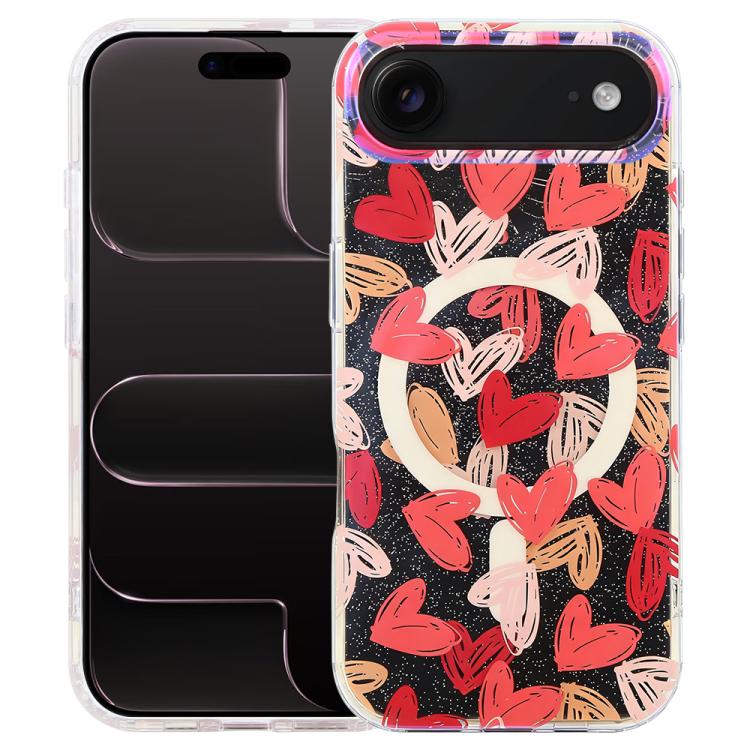 غطاء هاتف مغناطيسي من سلسلة الغابة الزرقاء IMD، لهواتف iPhone 17e / 16e و iPhone 17 Pro Max و iPhone 17 Pro و iPhone 17 و iPhone Air و iPhone 16 Pro Max و iPhone 16 Pro و iPhone 16 Plus