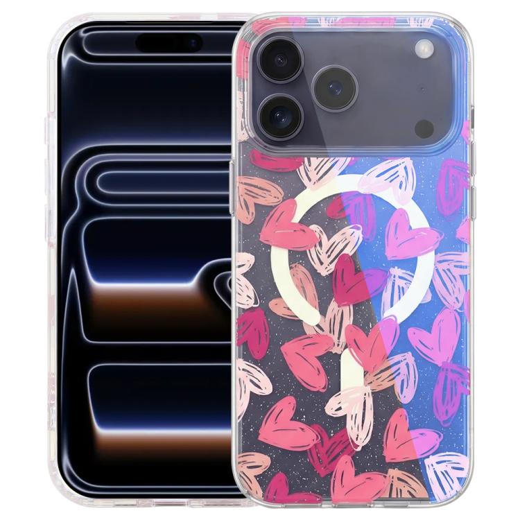 غطاء هاتف مغناطيسي من سلسلة الغابة الزرقاء IMD، لهواتف iPhone 17e / 16e و iPhone 17 Pro Max و iPhone 17 Pro و iPhone 17 و iPhone Air و iPhone 16 Pro Max و iPhone 16 Pro و iPhone 16 Plus