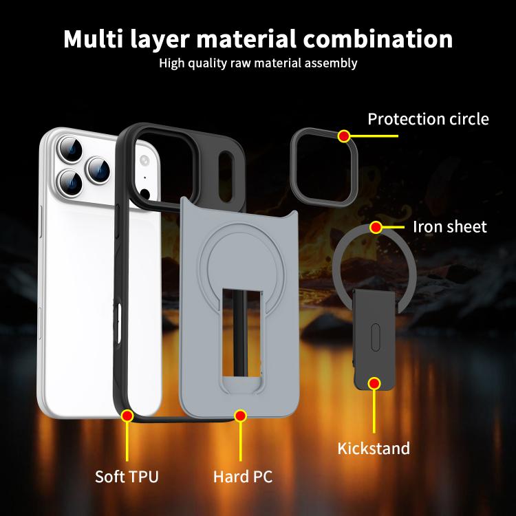 Skin Feel Invisible Kickstand MagSafe Phone Case, For iPhone 16e / 17e, For iPhone 17 Pro Max, For iPhone 17 Pro, For iPhone 17, For iPhone Air
