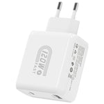 شاحن سريع HX119 بقدرة 120W مع واجهتي USB وType-C، قابس أوروبي، قابس بريطاني، قابس أمريكي